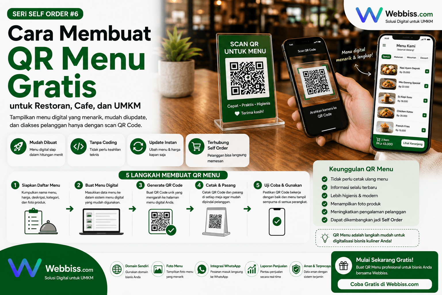 Cara Membuat QR Menu Gratis untuk Restoran, Cafe, dan UMKM